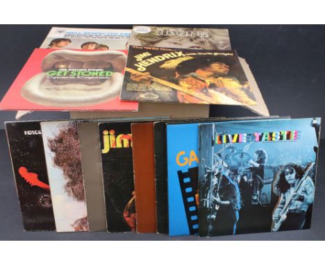 Vinyl - Approx 60 LP's spanning genres &amp; decades including Taste, Jimi Hendrix, Rory Gallagher, Rolling Stones, Kinks, Sa