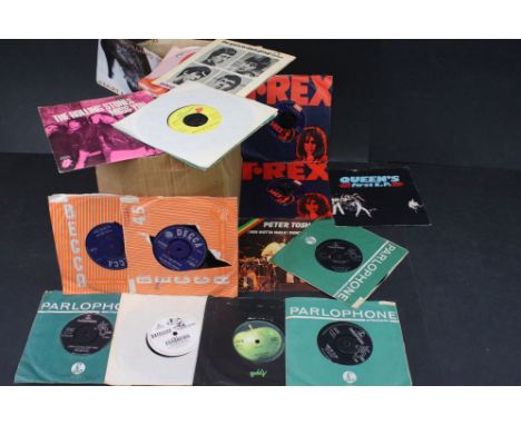 Vinyl - Over 120 7" singles spanning genres and decades including The Beatles, The Rolling Stones, Peter Tosh, T-Rex, The Str