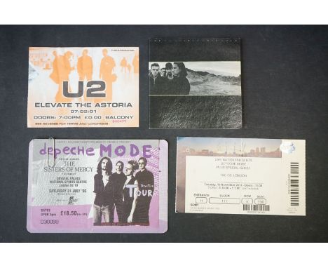 Memorabilia - Tickets - U2 / Depeche Mode - Tickets / Back Stage Passes. Including the rare U2 secret Astoria gig + 1987 ?Jos