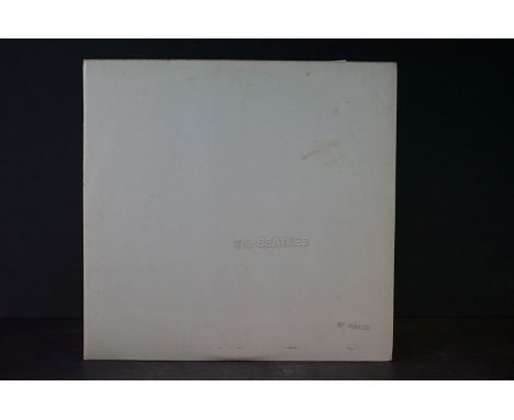 Vinyl - The Beatles White Album PMC 7067 mono top opener No. 0004532.  Sleeve has discolouration and corner/shelf wear but Vg