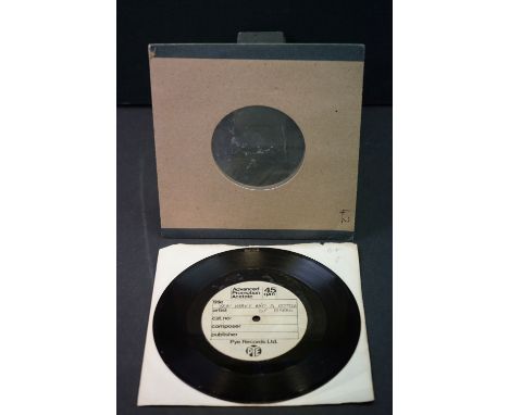 Vinyl - Bob Dylan - Yea? Heavy And A Bottle Of Bread (1967, Pye Records one sided UK Acetate). Unreleased earlier version of 