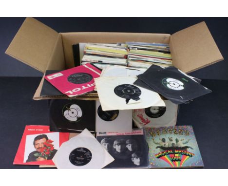 Vinyl - Over 100 7" singles and EP's relating mainly to The Beatles &amp; The Rolling Stones and members spanning their caree