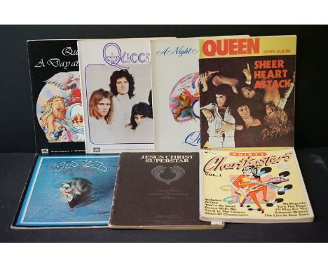 Memorabilia - Four books of sheet music relating to Queen LP's, plus 3 others (7). 