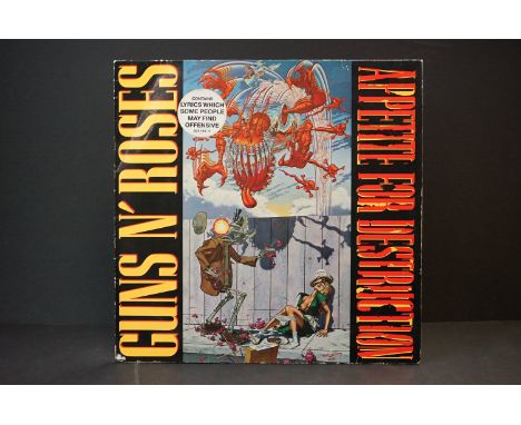 Vinyl - Guns N Roses Appetite For Destruction on Geffen 924 148-1.&nbsp; Original withdrawn robot cover.&nbsp; Lyric inner.&n