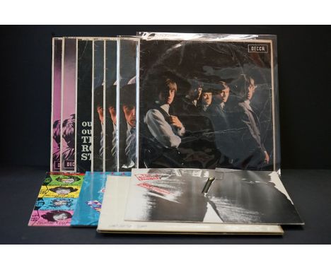 Vinyl - Rolling Stones 11 LP's to include One (LK4605) unboxed red Decca label, Two (LK 4661) x 3 unboxed red Decca label all