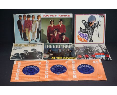 Vinyl - 60's pop 6 EP's to include Alan Price, KWYET Kinks, Donovan, The Universal Soldier, The Big 3 At The Cavern, The Roll