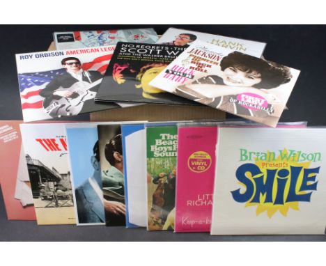 Vinyl - Approx 60 LP's spanning genres and decades including 180g reissues, double LP's and more featuring Brian Wilson, The 