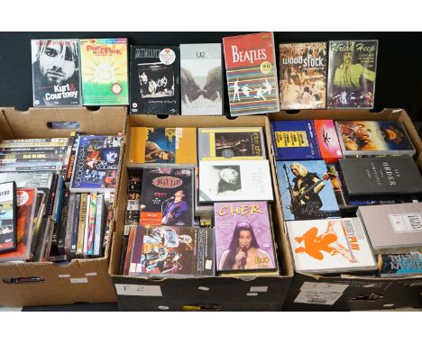 Memorabilia - Large collection of music related DVD's including some sealed examples 