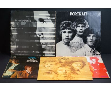 Vinyl - 5 Walker Brothers LP's to include Take It Easy, Lines, Images, Nite Flights and Portrait. Vg overall
