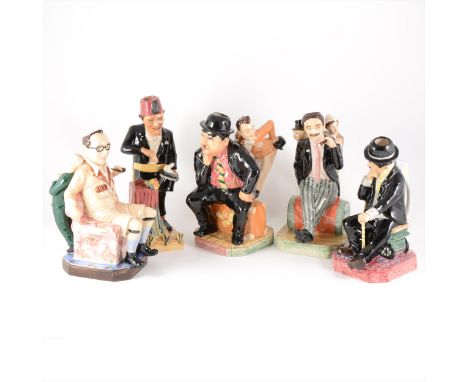 Five Kevin Francis character jugs, including: Morecambe and Wise, The Marx Brothers, Tommy Cooper, Kings of Comedy, Prince of