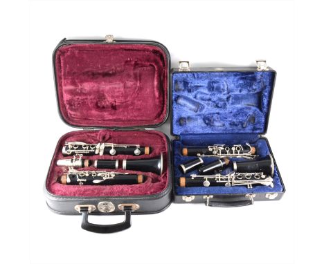 A Bundy Resonite clarinet, cased, and another clarinet, cased. (Qty: 2)