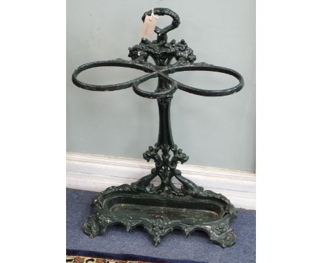 A coalbrookdale style cast iron stick stand H.71cm