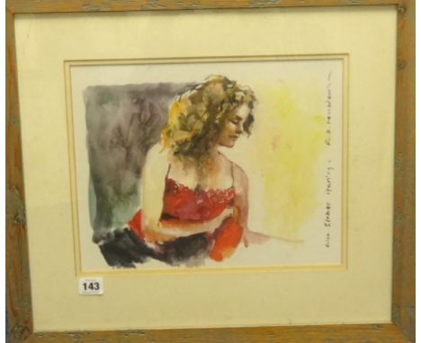 Robert Lenkiewicz (1941-2002), print 'Lisa Stokes, Staring', 34cm x 26cm.