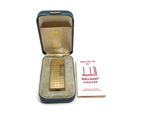 Vintage boxed dunhill cigarette lighter boxed with booklet 