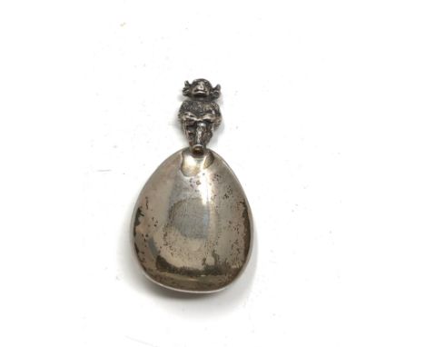 Silver tea caddy spoon sheffield silver hallmarks 