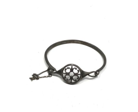 Sterling Silver Ola Gorie Celtic Bangle (14g)