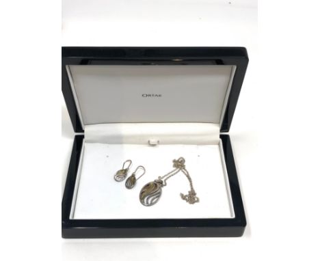 Sterling Silver Boxed ortak Jewellery Set 