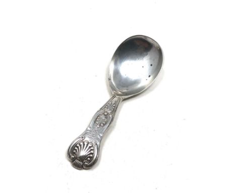 Victorian silver tea caddy spoon london silver hallmarks 