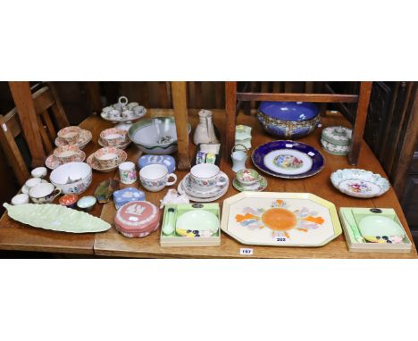 Two Carlton ware gift sets, both boxed; a Royal Doulton stoneware bowl; three Wedgwood-Jasperware trinket boxes, etc., part w