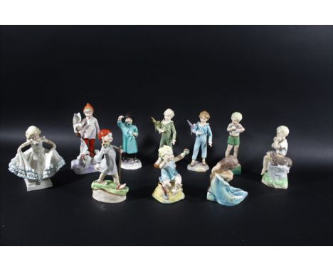ROYAL WORCESTER FIGURES various figures including 3261 Friday's Child, 3456 June, 3087 The Parakeet, 3453 February, 3441 Augu