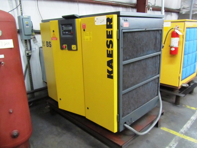 Kaeser Model BS61 50 HP Rotary Screw Air Compressor with 240 CFM, 125 ...