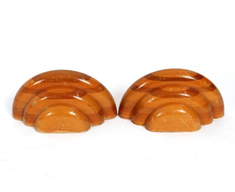 A pair of Art Deco style wooden bookends 