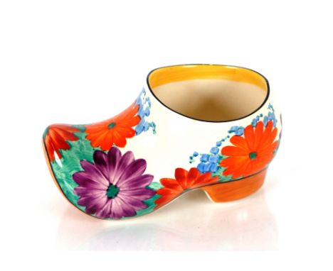 A "Bizarre" by Clarice Cliff "Gay Day" pattern clog, 7cm high 