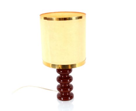 A Sheerlite Doulton table lamp and shade, 47cm high overall