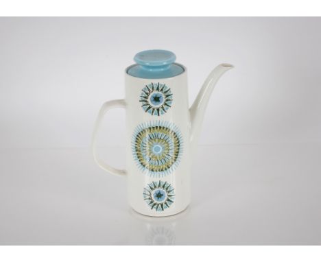 A collection of J &amp; G Meakin Studio coffeeware, including two coffee pots; eleven saucers; eleven cups and two cream jugs