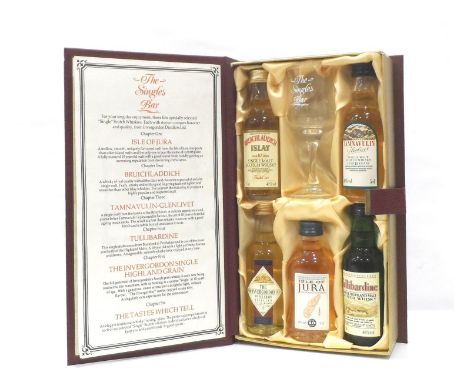 THE SINGLES BAR MINIATURE SELECTION
A selection of five miniatures in a "book" presentation: Bruichladdich 10 Year Old Single