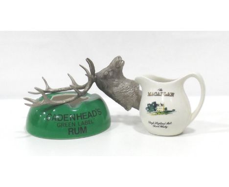 SELECTION OF BAR-WARE MISCELLANY
comprising: The Macallan "A Tale of a Luggy Bonnet" miniature water jug (8cm high); a Cadenh