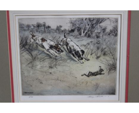 Henry Wilkinson (1921-2011) collection of five signed limited edition etchings - sporting dogs, hunting and shooting, each in