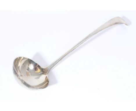 Fine quality George V silver Old English pattern soup ladle with engraved initial 'B' (London 1913), George Jackson &amp; Dav