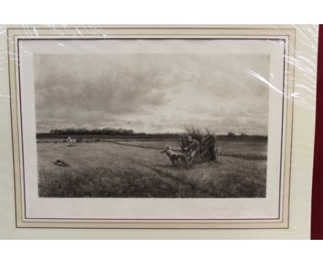 Set of three Victorian black and white prints after Douglas Adams - The Waterloo Cup, "The Slip", "The Run Up" and "The Kill"