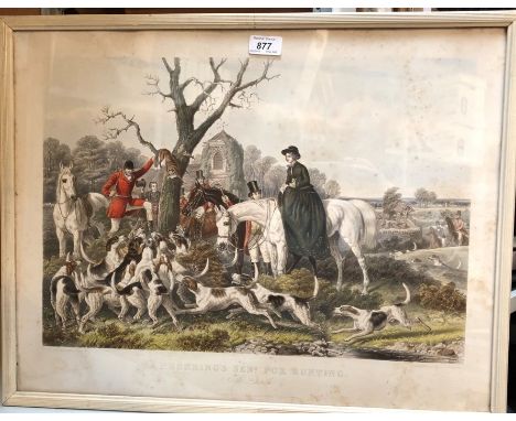 J. F. Herring set of four mid-nineteenth century hand-coloured engravings by J. Harris - Fox Hunting, a set of four Henry Alk