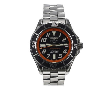 Breitling SuperOcean 42 Chronometre automatic limited edition stainless steel gentleman's wristwatch, reference no. A17364, l