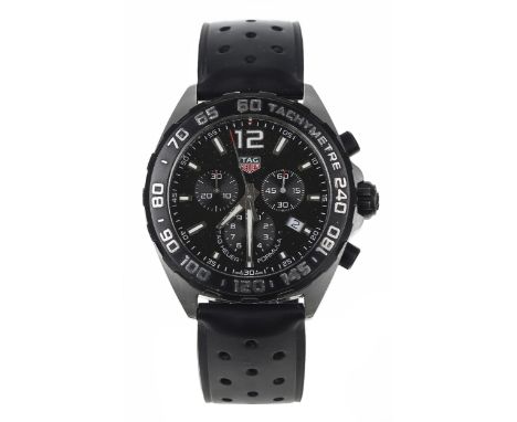 Tag Heuer Formula 1 Chronograph stainless steel gentleman's wristwatch, reference no. CAZ1010, serial no. RDP4xxx, black dial