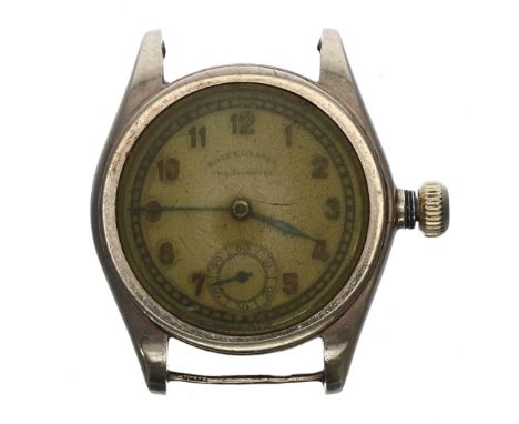 Rolex Oyster Chronometre 9ct mid-size wire-lug wristwatch, reference no. 2574, serial no. 389xx, silvered dial with Arabic nu