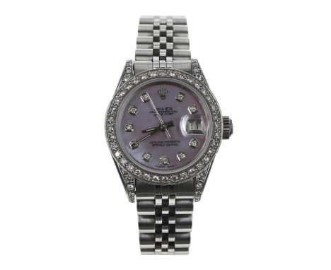 Rolex Oyster Perpetual Datejust stainless steel lady's wristwatch, reference no. 69240, serial no. 8552xxx, circa 1984, mothe