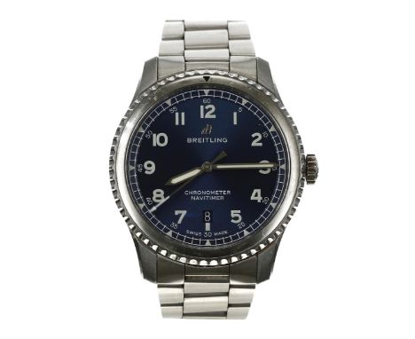 Breitling Navitimer 8 chronometer automatic stainless steel gentleman's wristwatch, reference no. A17314, serial no. 7016xxx,