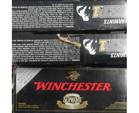 60 rounds of Winchester Supreme .243 rifle ammunition (section 1 certificate required) 