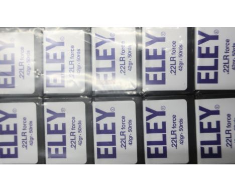 500 rounds of Eley Force .22 rim-fire rifle ammunition (section 1 certificate required) 