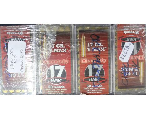 400 rounds of Hornady .17HMR rifle ammunition (section 1 certificate required) 