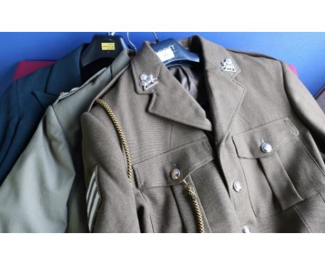 Sergeant's no.2 dress uniform, Australian lieutenant colonels dress uniform and a light infantry mess waiters tailed jacket (