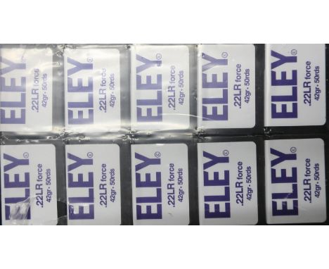 500 rounds of Eley Force .22 rim-fire rifle ammunition (section 1 certificate required) 