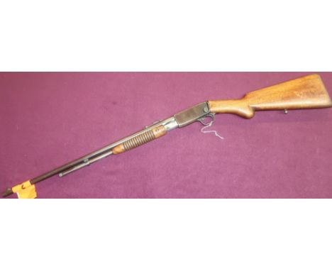 Fabrique Nationale .22 pump action rifle with fixed fore and adjustable rear sights, serial no. 92231 (section 1 certificate 