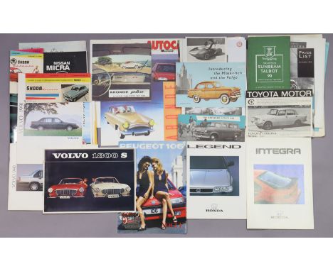 A collection of vintage car brochures &amp; automobile ephemera. 