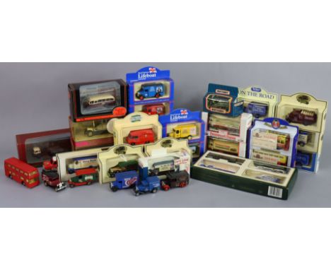 Thirty-eight various die-cast scale model vehicles by Matchbox, Models of Yesteryear, etc. boxed &amp; unboxed. 