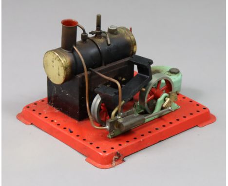 A mid-20th century Mamod stationary steam engine, unboxed. 