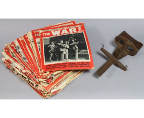 A vintage Underwood &amp; Underwood “Perfecscope” stereo card viewer; &amp; approximately forty volumes “The War” magazine. 